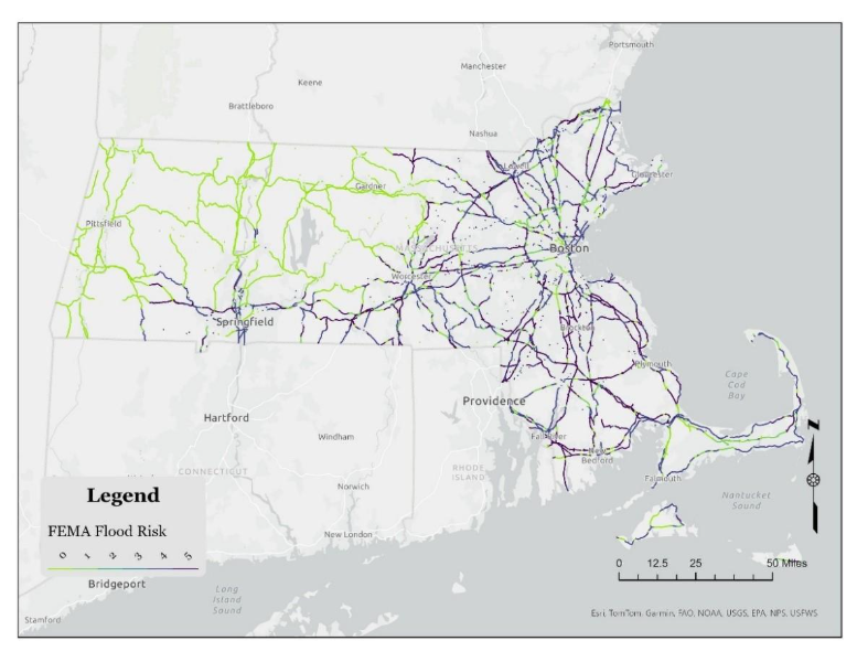 Flood risk data comparison visualization